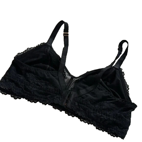 Women's Black Bra Size 32B Lace Bra No Wire Adaptable Savage X Fenty ada… - Picture 2 of 12